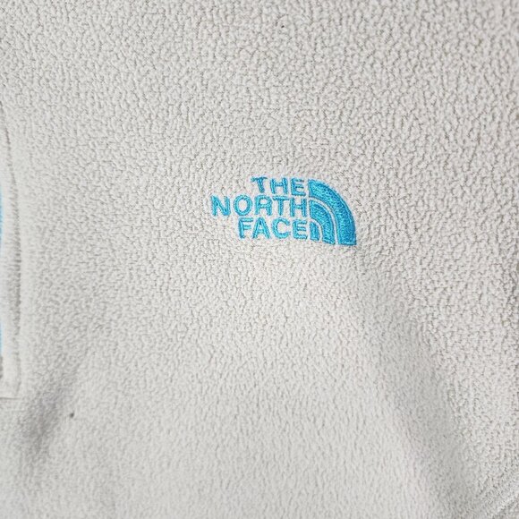 Womens Beige The North Face Fleece Pullover Sweatshirt 1/4 Zip Long Sleeve XL - Picture 7 of 14